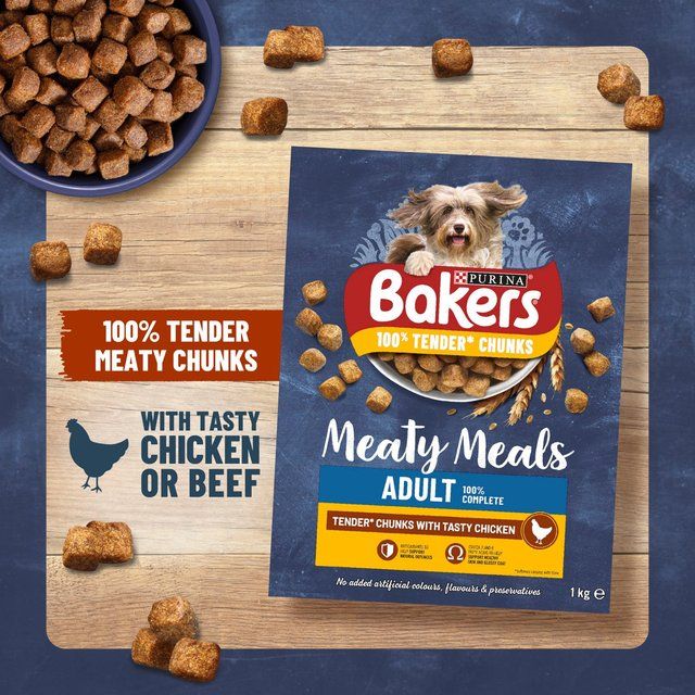 Bakers Meaty Meals Chicken Dry Dog Food    2.7kg - McGrocer
