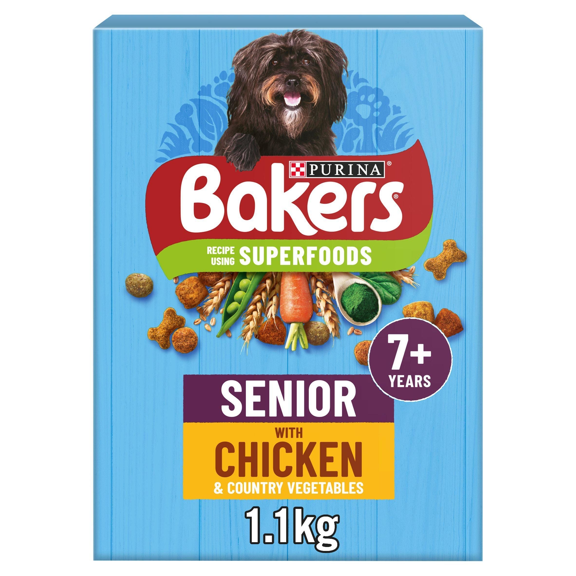 Bakers Senior Chicken with Vegetables Dry Dog Food 1.1kg - McGrocer