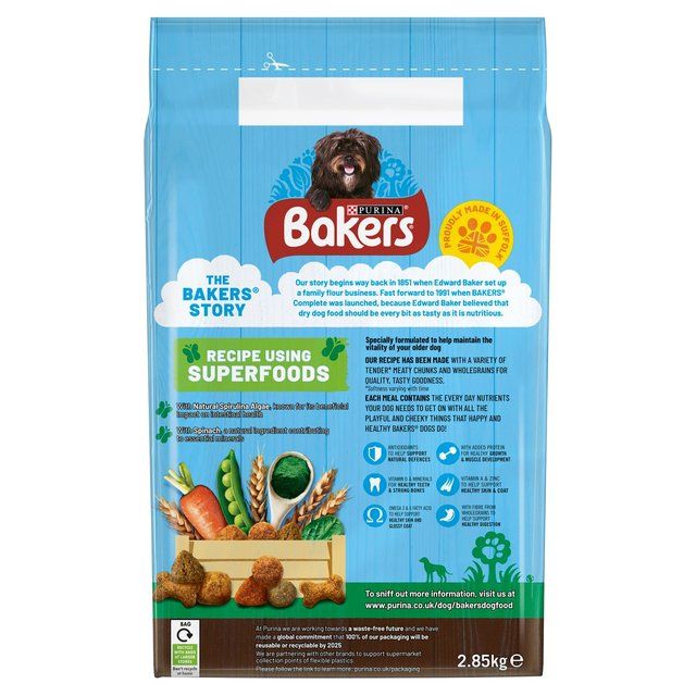 Bakers Senior Chicken with Vegetables Dry Dog Food    2.85kg - McGrocer