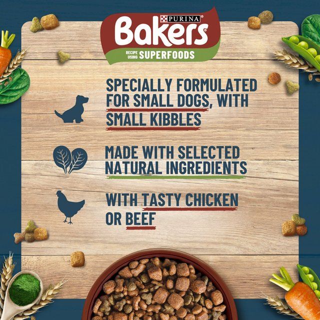 Bakers Small Dog Chicken Dry Dog Food   2.85kg - McGrocer