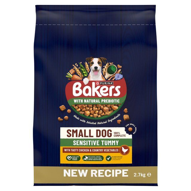 Bakers Small Dog Sensitive Tummy Chicken & Veg Dry Dog Food   2.7kg - McGrocer