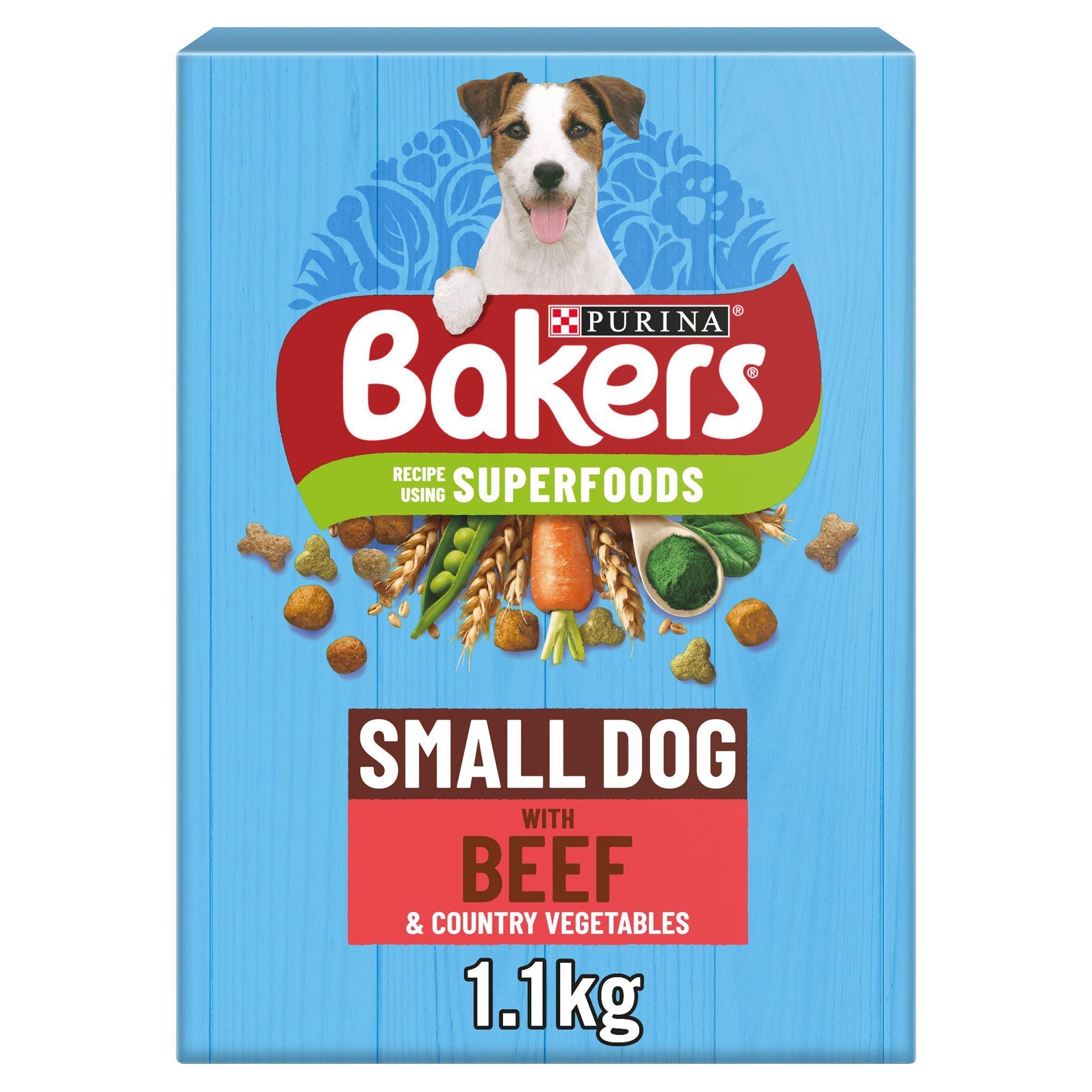 Bakers Small Dry Dog Food Beef and Veg 1.1kg - McGrocer
