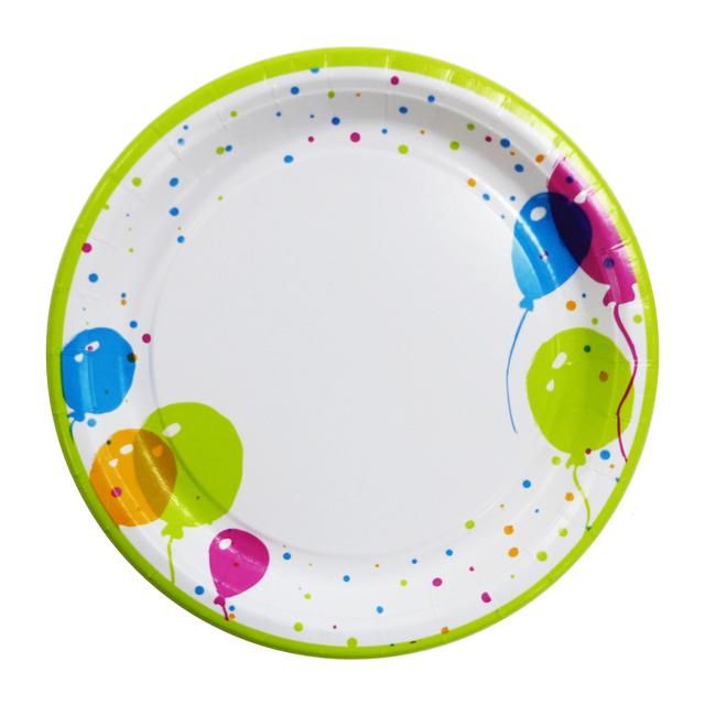Balloons Recyclable Paper 22cm Plates   10 per pack - McGrocer