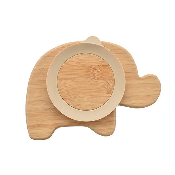Bambino Bamboo & Silicone Elephant  Base Plate - McGrocer