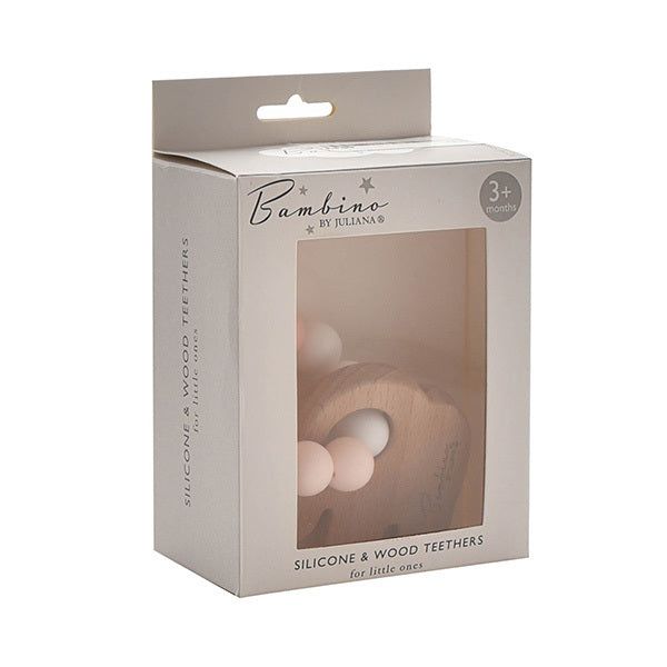 Bambino Elephant Teething Toy Pink - McGrocer