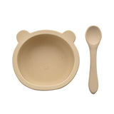 Bambino Silicone Feeding Set Bib Bowl & Spoon Natural - McGrocer