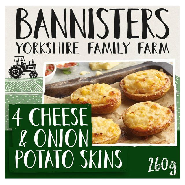 Bannisters Farm 4 Cheese & Onion Baked Potato Skins   260g - McGrocer