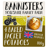 Bannisters Farm 4 Ready Baked Jacket Potatoes   800g - McGrocer
