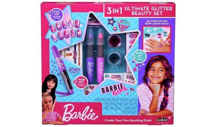 Barbie 3 in 1 Ultimate Glitter Beauty Set - McGrocer
