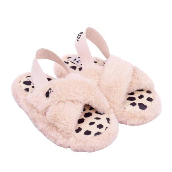 Barbie Girls Faux Fur Slip-on Slippers (11) - McGrocer