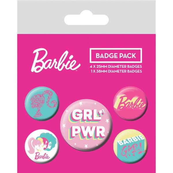 Barbie GRL PWR Badge (Pack of 5) - McGrocer