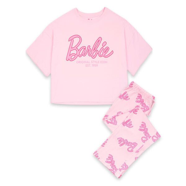 Barbie Womens Logo Pyjama Set (M) - McGrocer