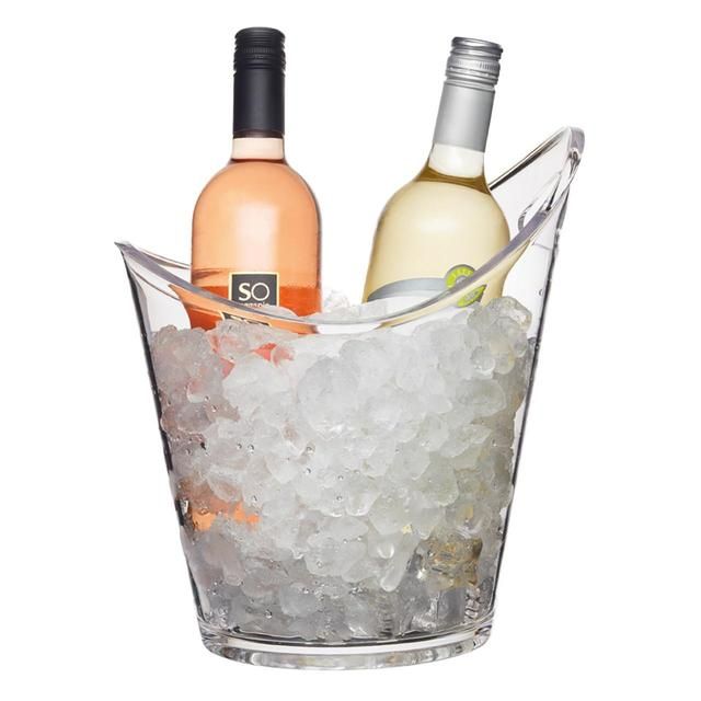 BarCraft Clear Acrylic Double Sided Drinks Pail / Cooler - McGrocer