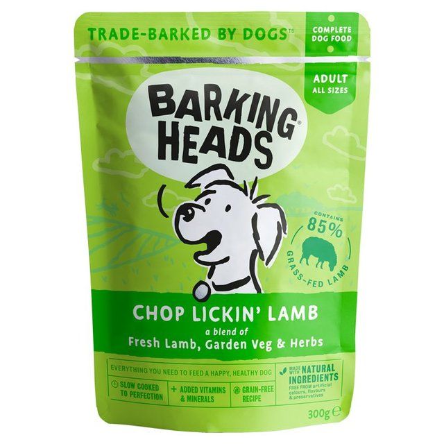 Barking Heads Chop Lickin' Lamb Wet Dog Food Pouch   300g - McGrocer