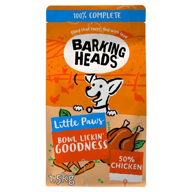 Barking Heads Little Paws Bowl Lickin' Goodness Chicken Dry Dog Food   1.5kg - McGrocer