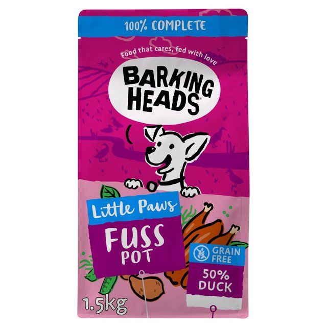 Barking Heads Little Paws Fuss Pot Duck Dry Dog Food   1.5kg - McGrocer