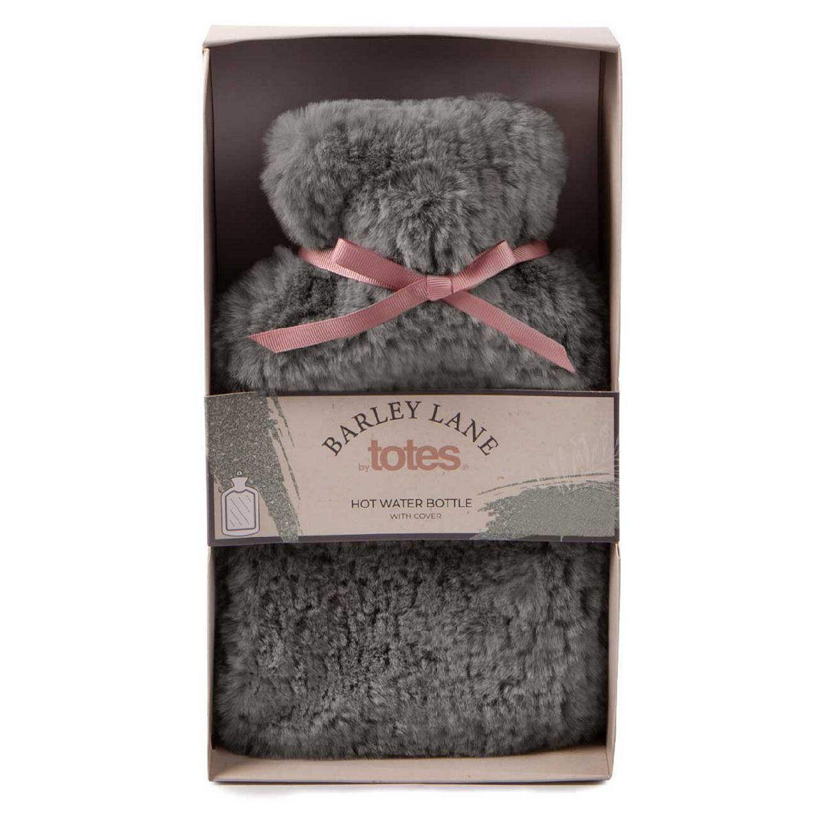 Barley Lane by Totes Textured Fur Hot Water Bottle - McGrocer