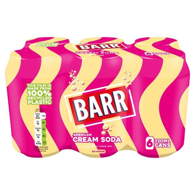 Barr American Cream Soda   6 x 330ml - McGrocer