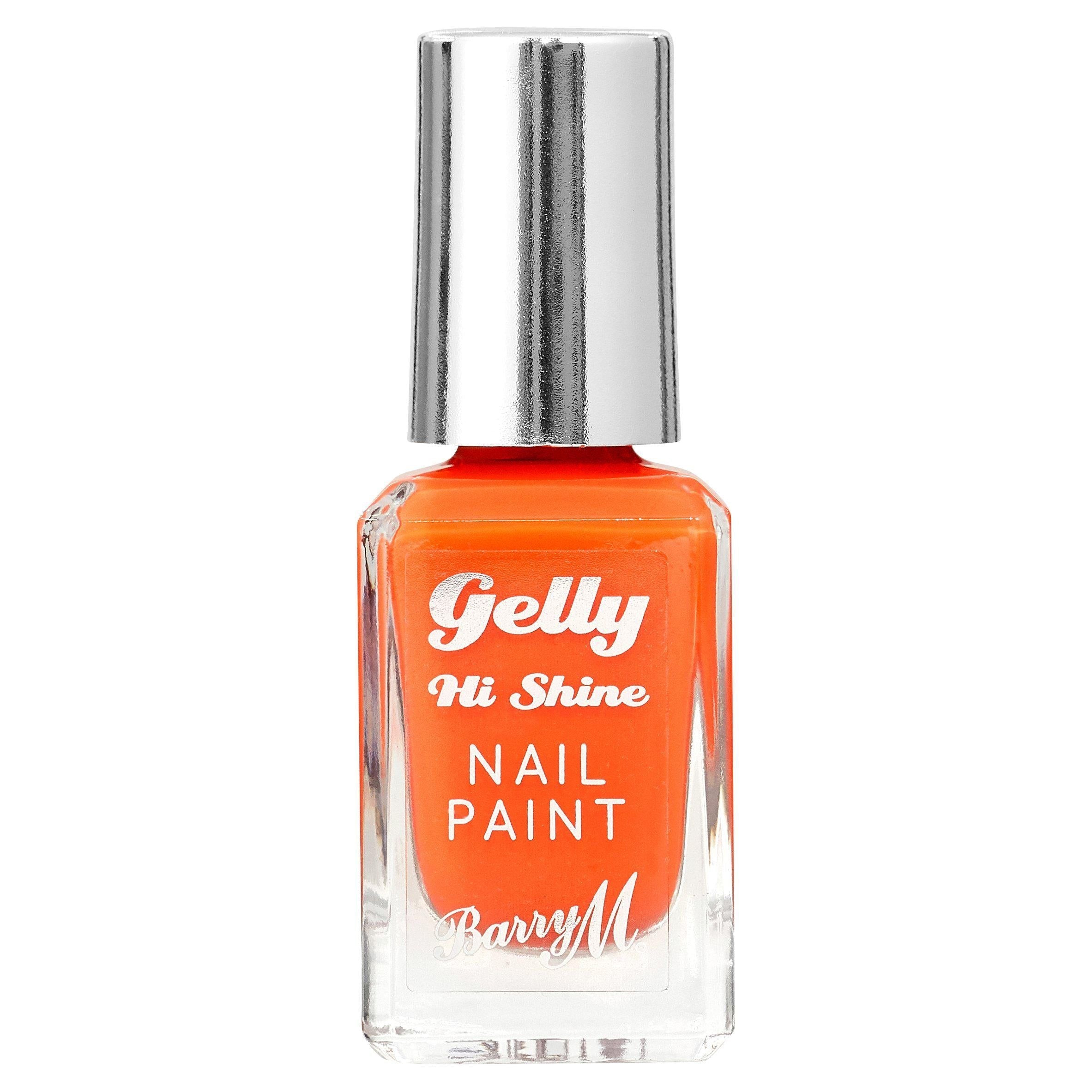 Barry M Gelly Hi Shine Nail Paint 128 Tangerine 10ml - McGrocer