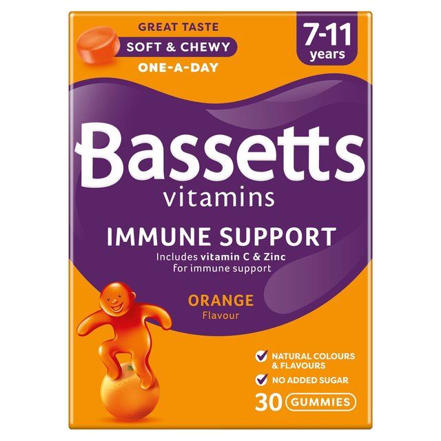 Bassetts Immune Support Vitamins Orange 7-11yrs   30 per pack - McGrocer
