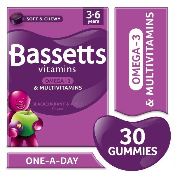 Bassetts Vitamins 3-6 Multivitamins + Omega 3 Pastilles 30s - McGrocer