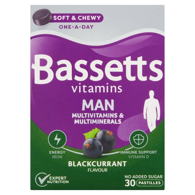Bassetts Vitamins Man Multivitamins & Multimineral Blackcurrant Flavour   30 per pack - McGrocer
