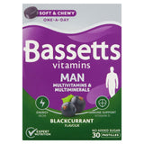 Bassetts Vitamins Man Multivitamins & Multiminerals Blackcurrant Flavour 30 Pastilles - McGrocer