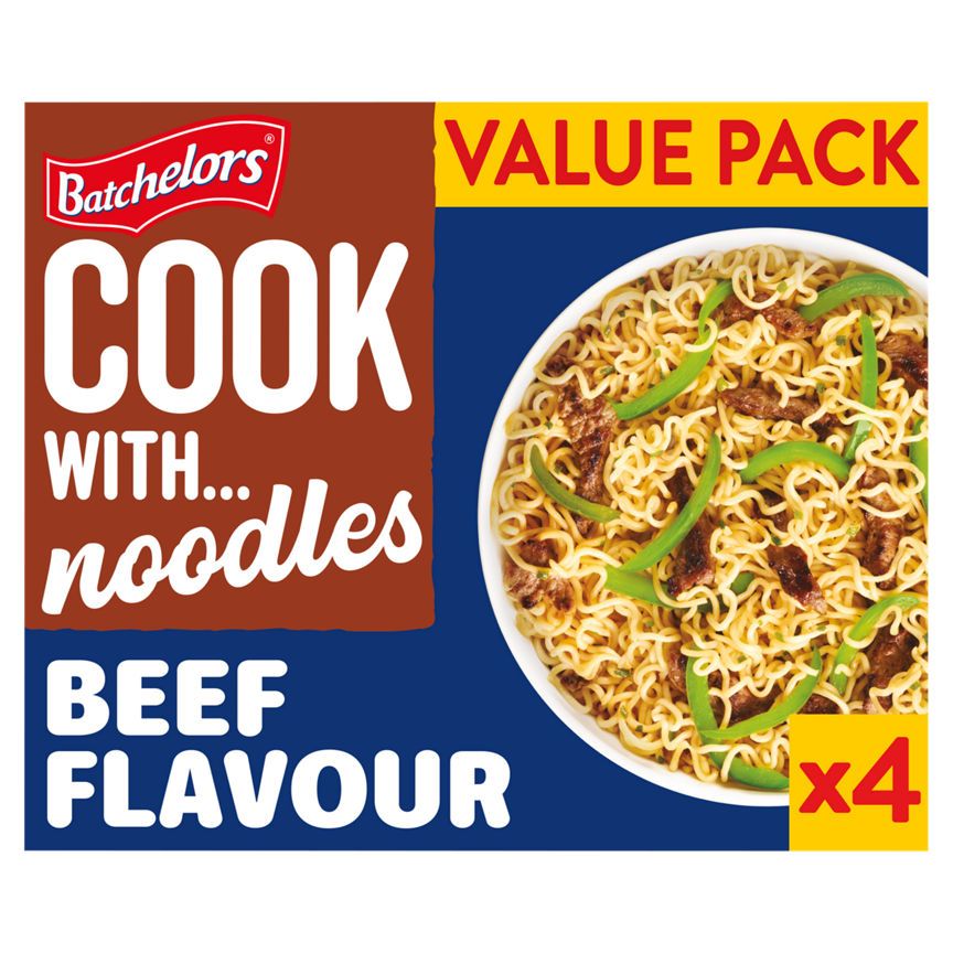 Batchelors Cook with Noodles Beef Flavour 4 x 60g (240g) - McGrocer