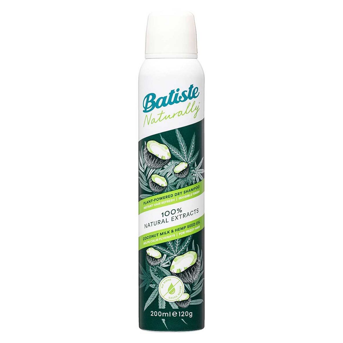Batiste Naturally Dry Shampoo Coconut Milk & Hemp Seed Oil 200ml - McGrocer