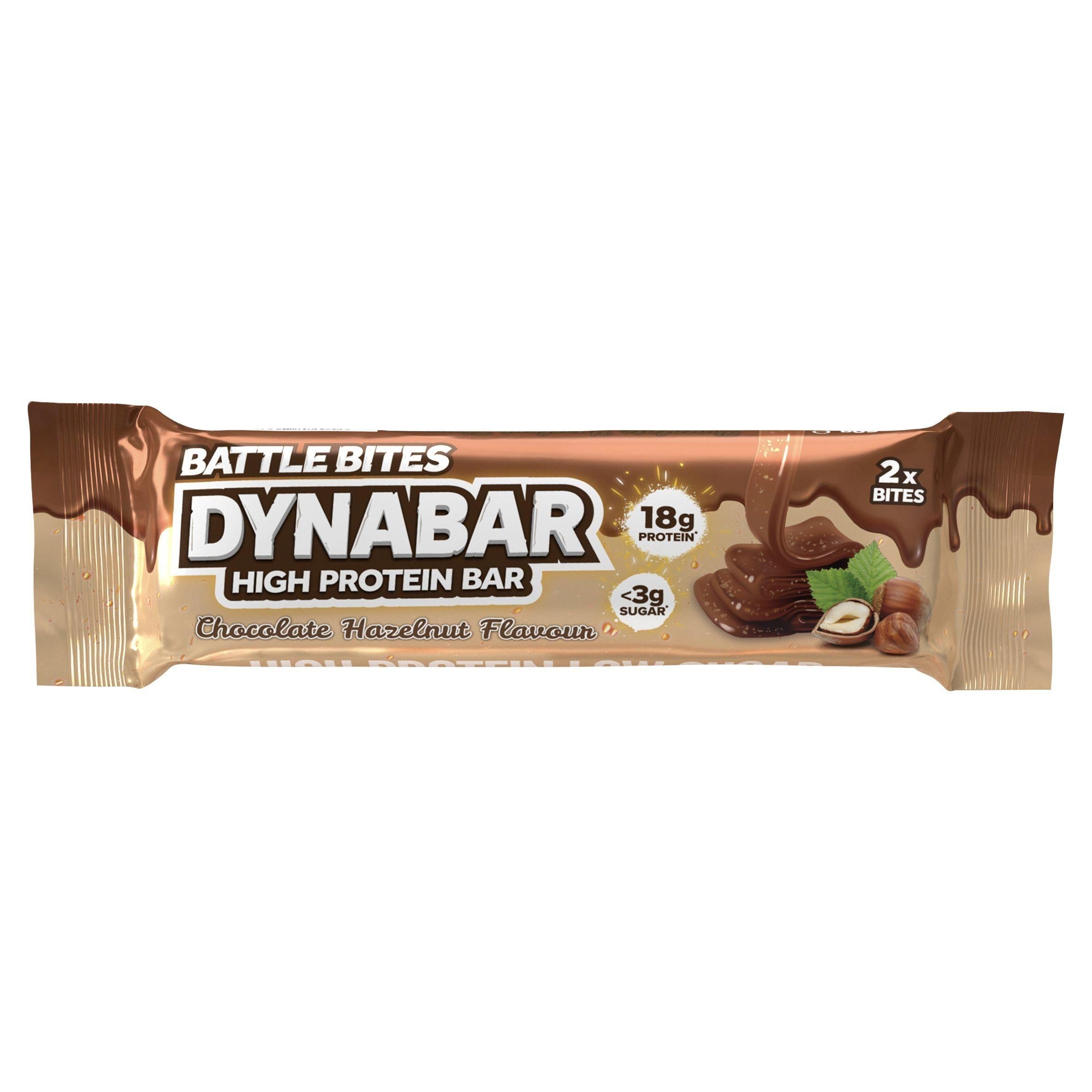 Battle Bites Dynabar High Protein Bar Chocolate Hazelnut Flavour 60g - McGrocer