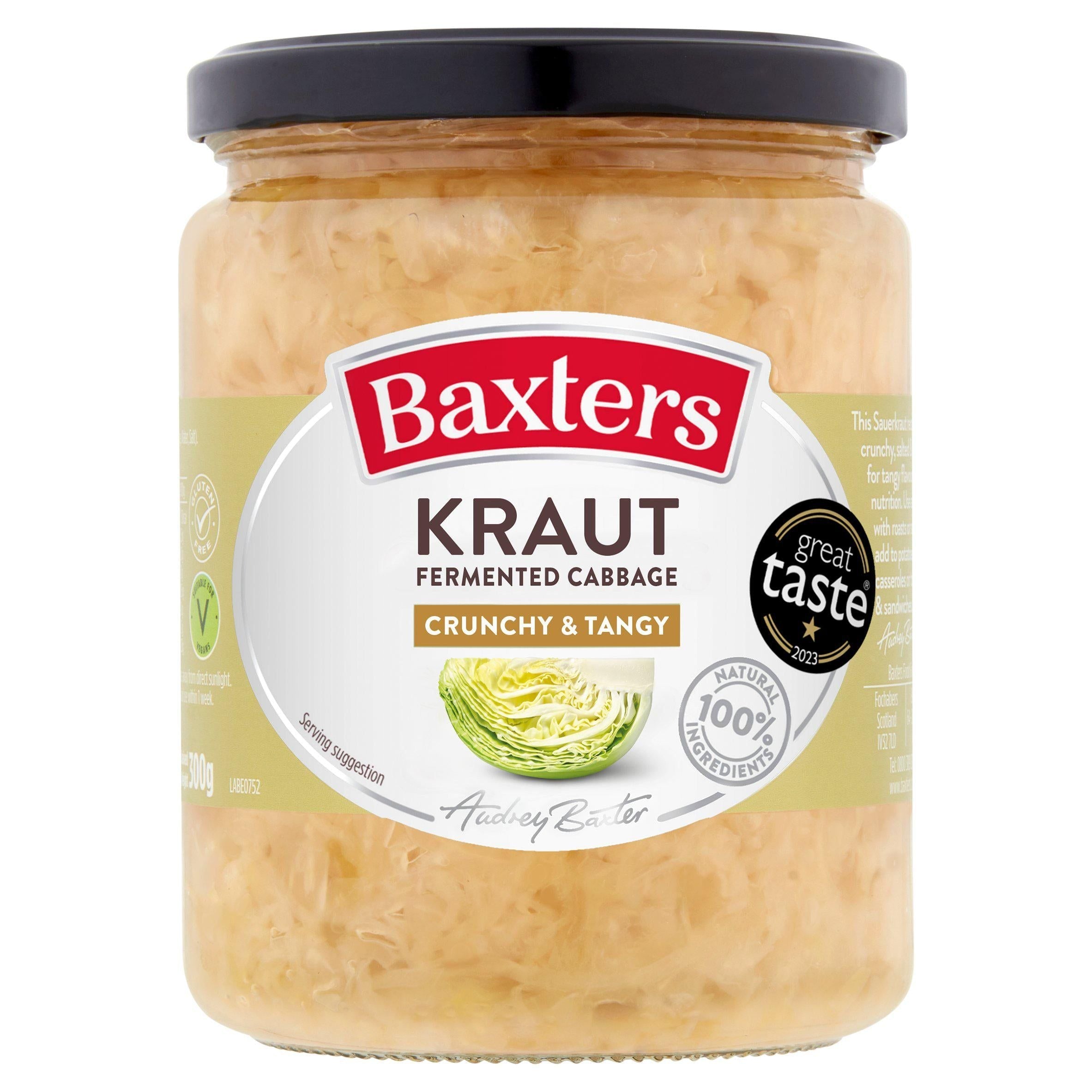 Baxters Sauerkraut Fermented Cabbage 480g - McGrocer