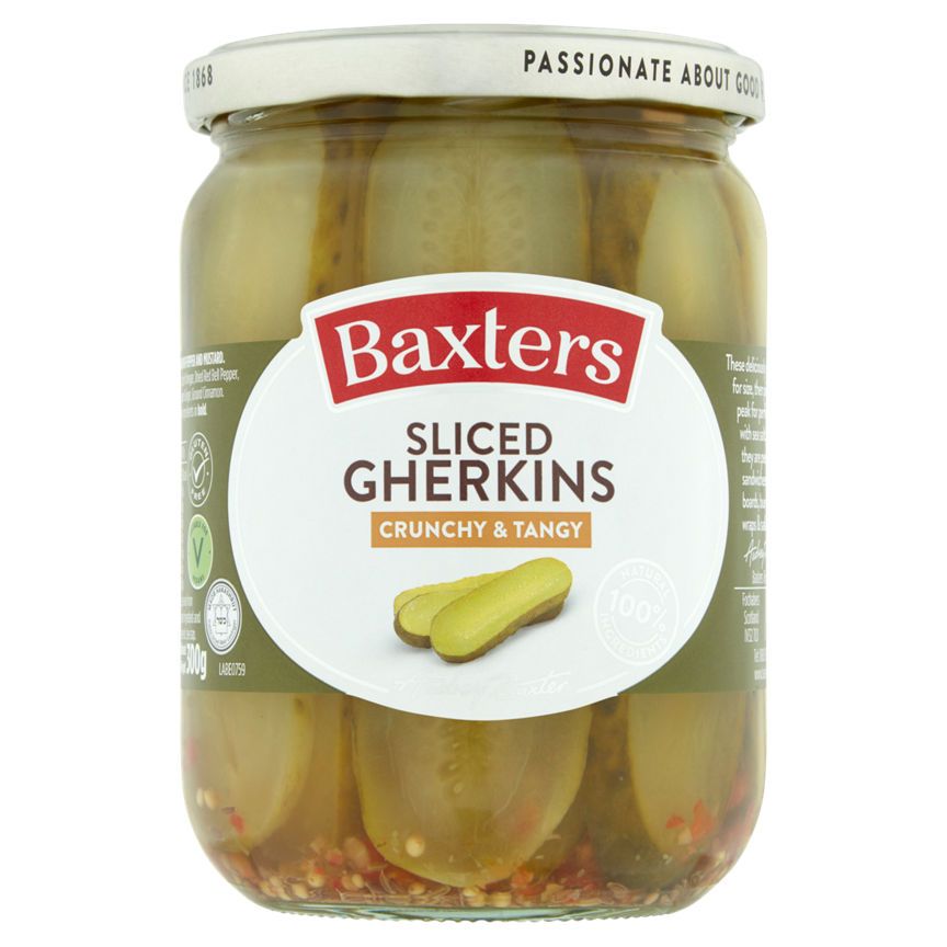 Baxters Sliced Gherkins Crunchy & Tangy 540g - McGrocer