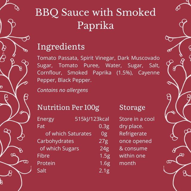 Bay's Kitchen BBQ Sauce with Smoked Paprika   275g - McGrocer