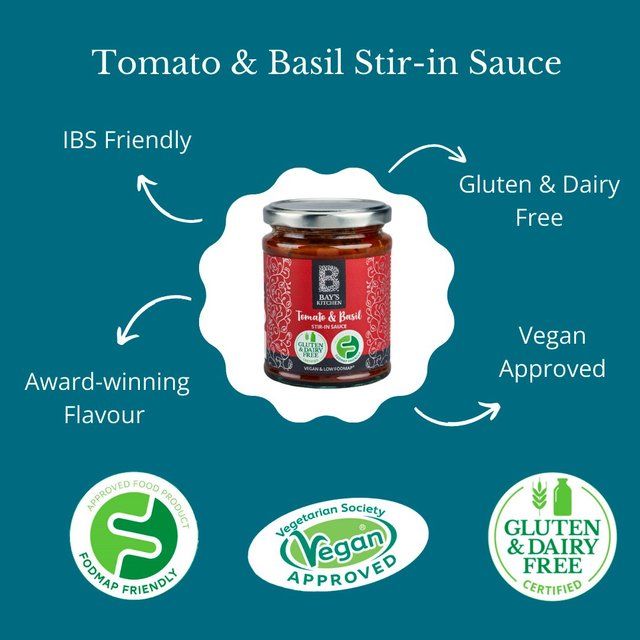 Bay's Kitchen Tomato & Basil Stir-in Low Fodmap Sauce   260g - McGrocer