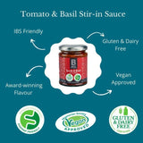 Bay's Kitchen Tomato & Basil Stir-in Low Fodmap Sauce   260g - McGrocer
