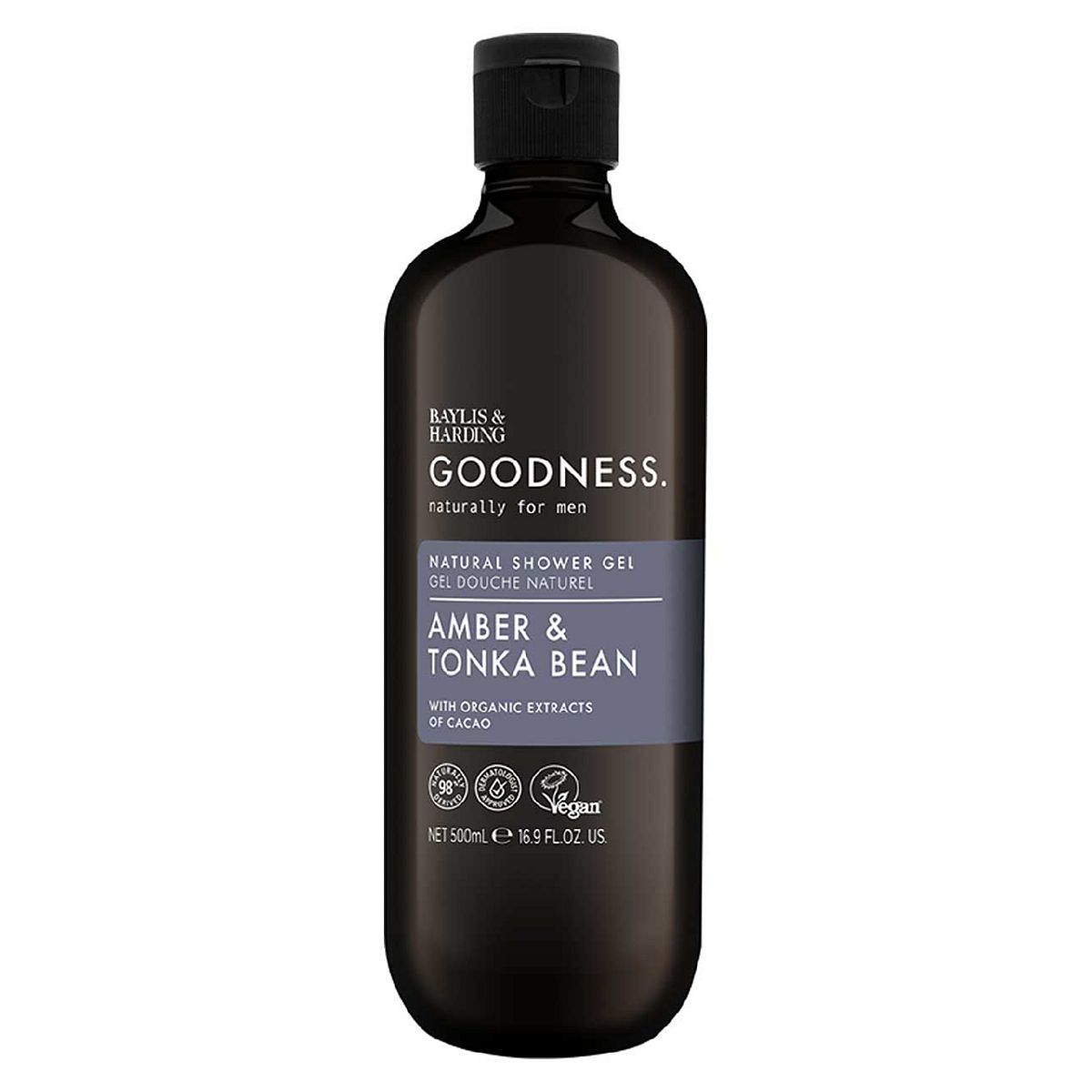 Baylis & Harding Goodness Amber & Tonka Bean Natural Shower Gel 500ml - McGrocer
