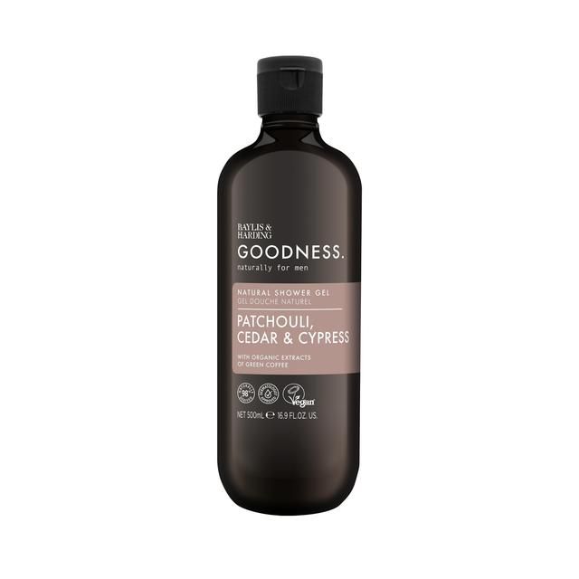 Baylis & Harding Goodness Mens Shower Gel - Patchouli Cedar & Cypress   500ml - McGrocer