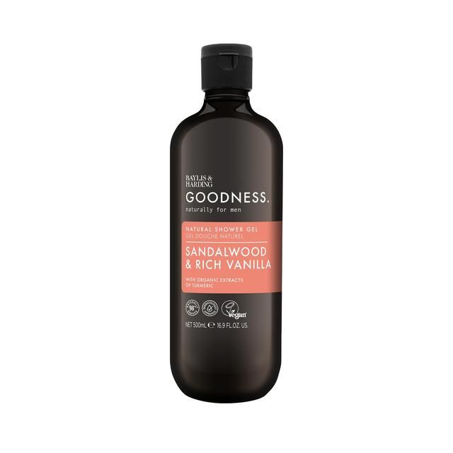 Baylis & Harding Goodness Mens Shower Gel - Sandalwood & Rich Vanilla   500ml - McGrocer