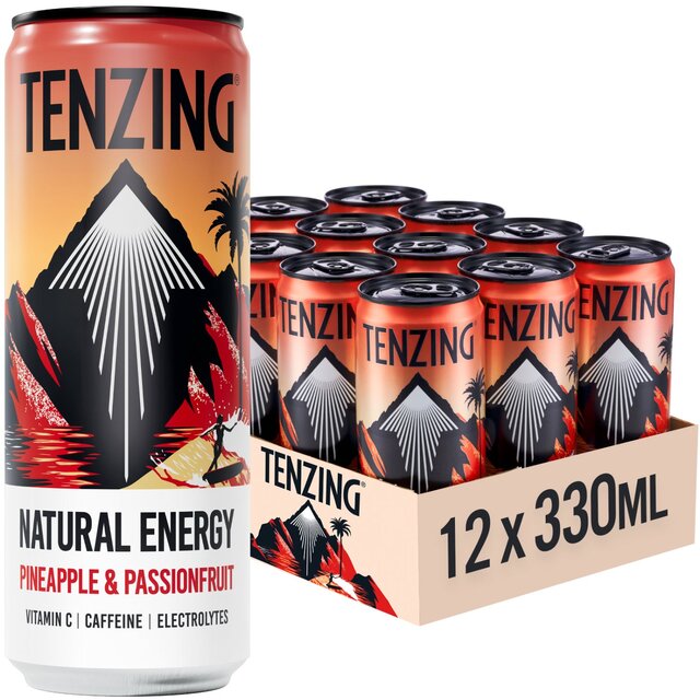 TENZING Natural Energy Pineapple & Passionfruit BCAA Case   12 x 330ml - McGrocer