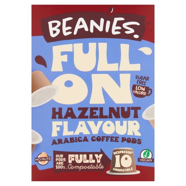 Beanies Hazelnut Flavoured Fully Compostable Coffee Pods   10 per pack - McGrocer