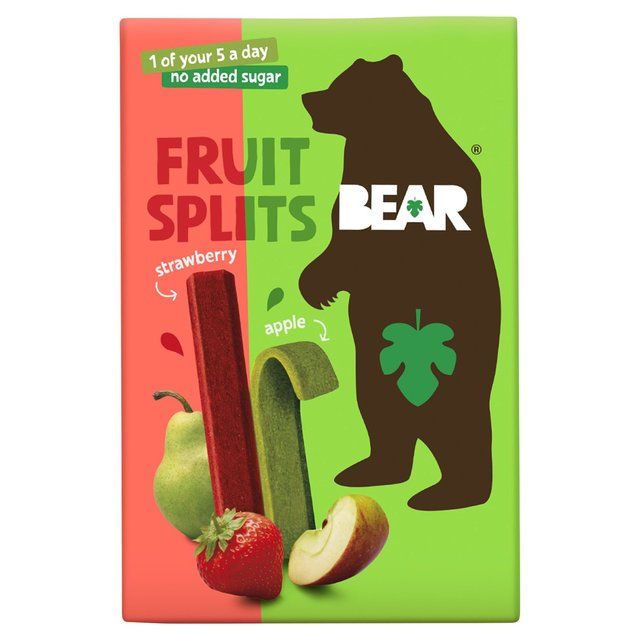 BEAR Fruit Splits Strawberry & Apple   5 x 20g - McGrocer