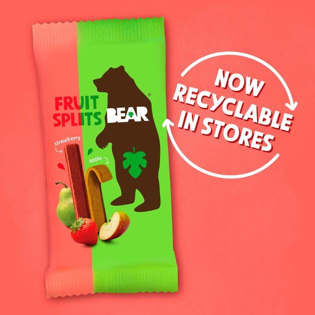 BEAR Fruit Splits Strawberry & Apple   5 x 20g - McGrocer