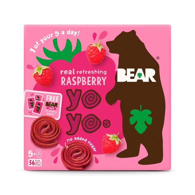 BEAR Fruit Yoyos Raspberry Multipack   5 x 20g - McGrocer