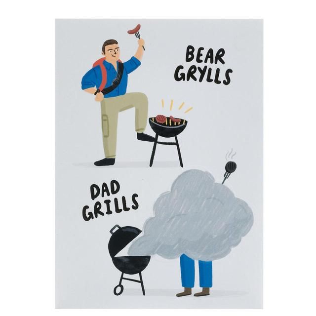 Bear Grylls Dad Grills Father's Day Card - McGrocer