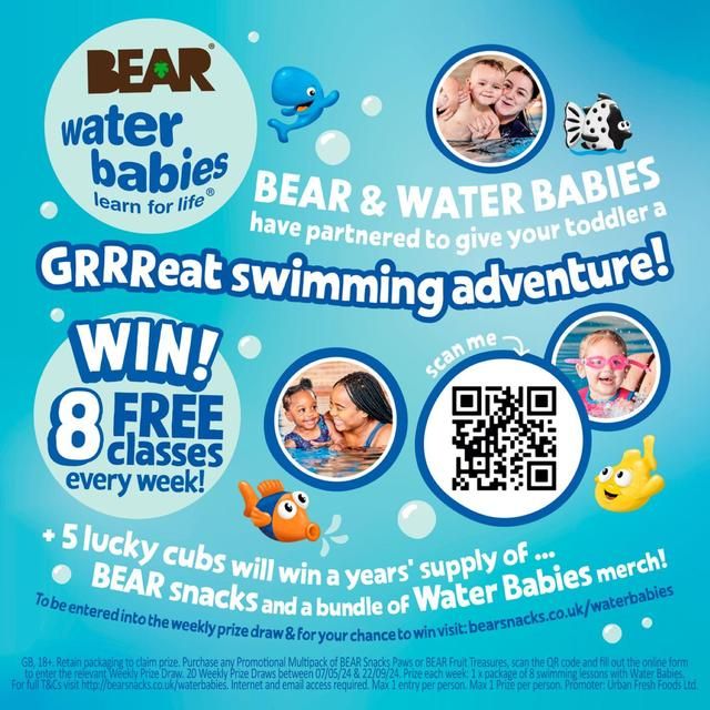 BEAR Paws Fruit Shapes Raspberry & Blueberry 2+ years Multipack   5 x 20g - McGrocer