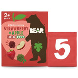 BEAR Paws Fruit Shapes Strawberry & Apple 2+ years Multipack   5 x 20g - McGrocer