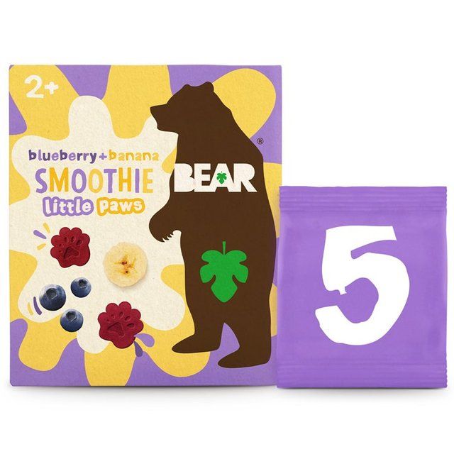 BEAR Paws Smoothies Blueberry & Banana Multipack Toddler Snack   5 per pack - McGrocer