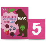 BEAR Pure Fruit Paws Raspberry & Blueberry 5 Pack - McGrocer