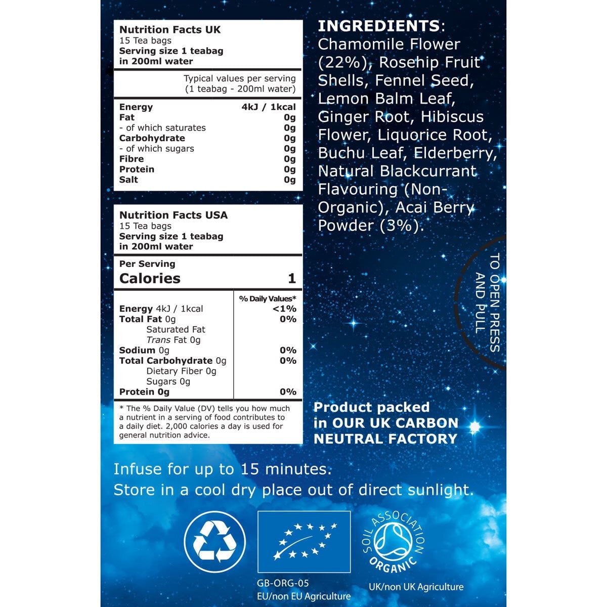 Beau-T-Full Tea Organic Deep Sleep Tea Bags, 6 x 15 Pack - McGrocer