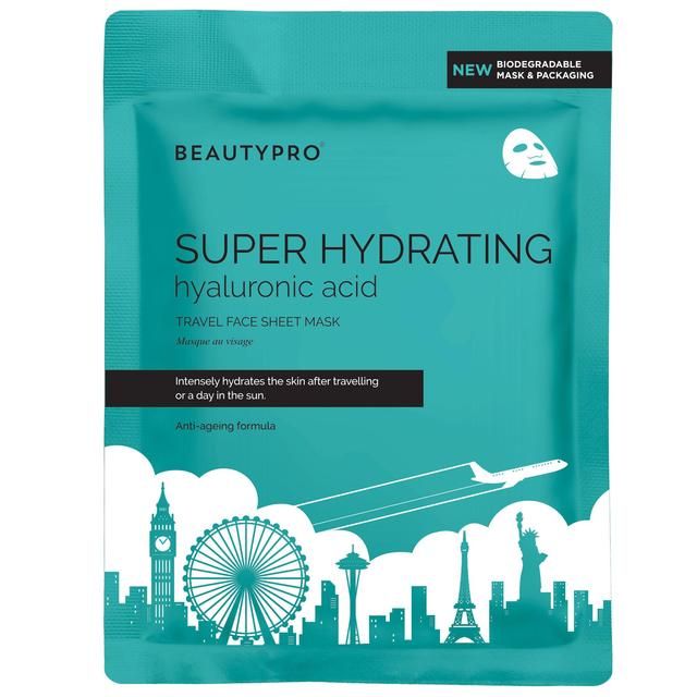 BEAUTYPRO Super Hydrating Hyaluronic Acid Travel Face Sheet Mask   30ml - McGrocer